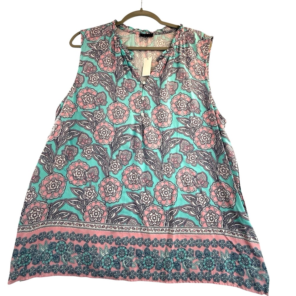 Talbots Bundle Sleeveless Cotton Tops Shirts - SZ XL - 2 NWT - 4 Pieces - Picture 4 of 15